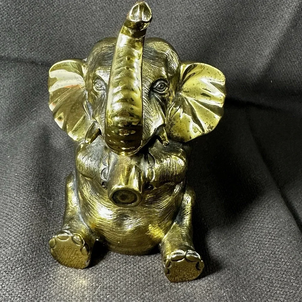 Jennings Brothers Brass Elephant JB USA French Bronze Trinket Box 2lb 12oz ANTG